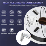 AICOPYTO ABS Filament 1.75mm, 3D Printer Filament Dimensional Accuracy +/- 0.02mm, 1KG Cardboard Spool (2.2 lbs) 3D Printing Filament Fits for Most FDM 3D Printers - ABS Black AICOPYTO