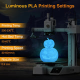 Amoybaby Glow in The Dark PLA Filament Blue, 1.75mm Luminous 3D Printer Filament, 1kg Spool (2.2lbs), Accuracy +/- 0.03 mm, Strong Glow Effect & Long Glowing Time (Glow Blue) Amoybaby