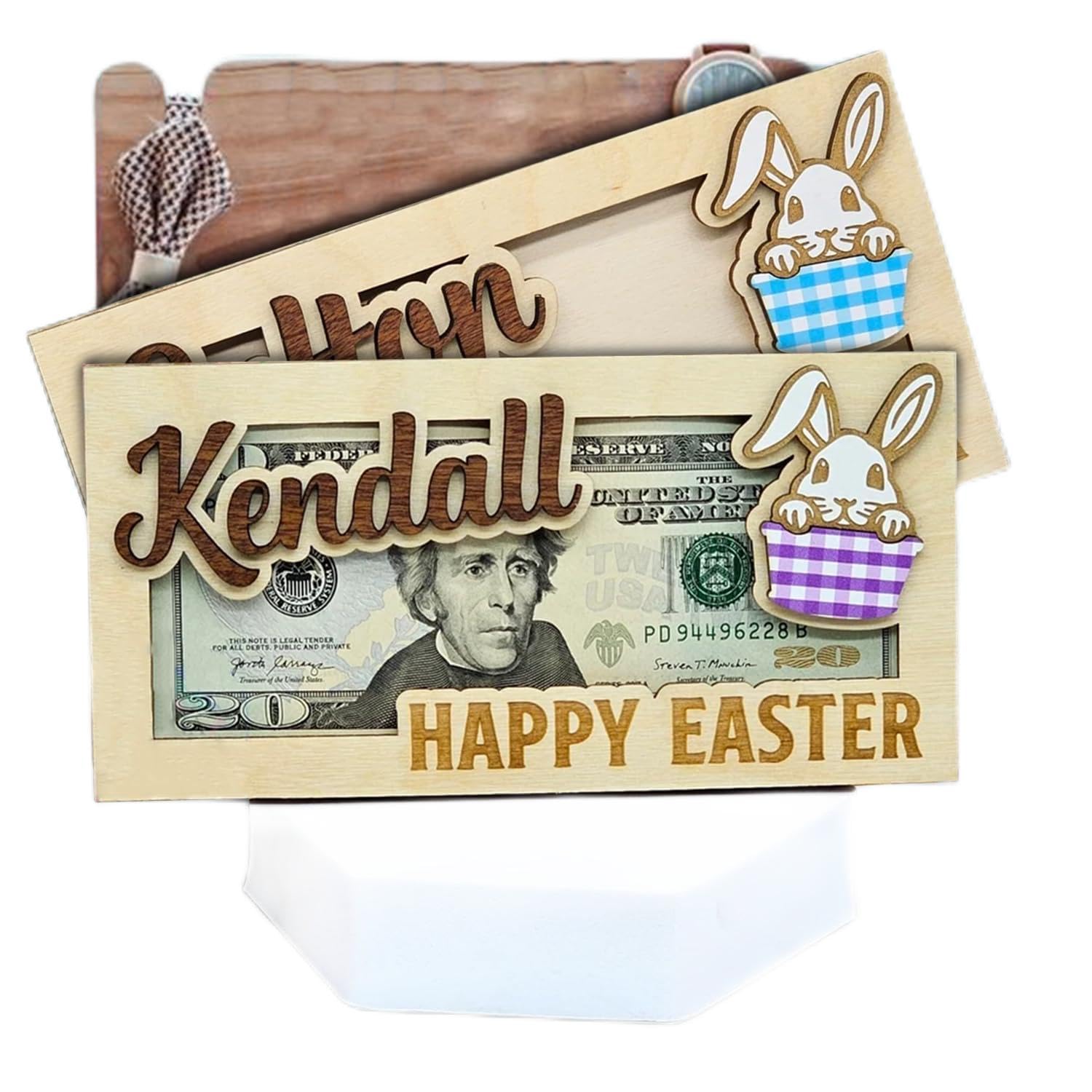 Easter Money Holder - Easter Bunny Money Holder Personalized Easter Gifts Money Holder for Boys Girls, Personalized Easter Gifts - WoodArtSupply