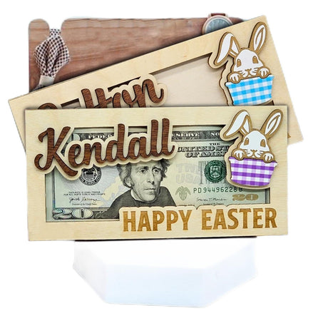Easter Money Holder - Easter Bunny Money Holder Personalized Easter Gifts Money Holder for Boys Girls, Personalized Easter Gifts V-DECORPARKS