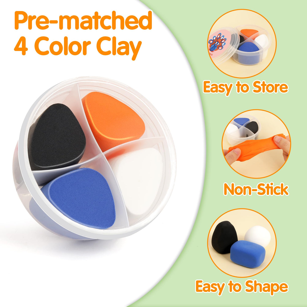 Air Dry Clay Kit for Kids, 12 Animals Modeling Clay with Tutorial Cards & Video, 8 Sculpting Tools, Ultra Light, Safe & Non-Toxic, DIY Art and Crafts Gifts for Boys Girls Helsort