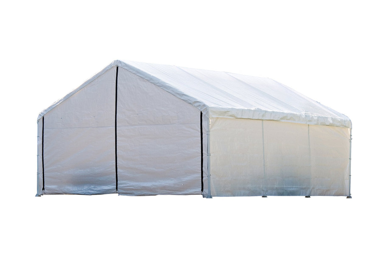 ShelterLogic SuperMax Canopy Enclosure Kit, White, 18 × 20 ft. (Frame and Canopy Sold Separately) ShelterLogic
