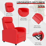 Massage Recliner Chair, Single Sofa Chair with Remote Control, Chair Recliner, Lazy Boy Recliner Chair, Living Room Recliners with Pu Leather Padded Seat Backrest, Recliner Chairs for Adults, Red MKDLUFEI