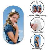 45pcs Sublimation Blank Dog Tag Aluminum White Sublimation Stamping Tag Pendants Double Sided Blank Stamping Metal Tags, Personalized Pets Tags Oval GEKIXUTP