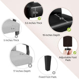 Yaheetech PU Leather Accent Chair, Mid-Century Modern Armchair with Solid Wood Legs, Reading Leisure Chair with High Back for Living Room Bedroom Waiting Room, Black Yaheetech