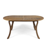 Christopher Knight Home Baia Outdoor 70" Oval Acacia Wood Dining Table, Teak Christopher Knight Home