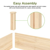 ZSYWODFO 4x2ft Outdoor Wooden Raised Garden Bed Planter for Vegetables, Garden, Lawn, Patio,48"(L) x 24"(W) x 9"(H) Raised Garden Bed;Planter Box-Natural Wood ZSYWODFO