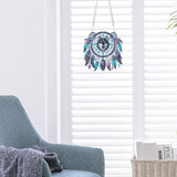 JISHSHAY Diamond Painting Hanging Wolf Diamond Art Pendant Dreamcatcher Gem Art Wind Chimes Gem Painting Hanging Pendant Mosaic Kits for Adults Windchimes Embroidery Kit Suncatchers Sun Catchers JISHSHAY