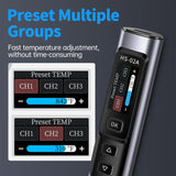 FNIRSI HS-02A 100W Portable Corded Soldering Iron Kit with Storage Case, 3S Fast Heating, 212-842℉, Pre-set 3 Groups Temperature, 6 F245 Soldering Tips, Smart Soldering Iron Pen for Electronics Repair FNIRSI