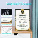 Boloyo Acrylic Book Stand Without Ledge ,6 Inch 6PC Clear Acrylic Display Easel Transparent Display Stand Holder Tablet Holder for Displaying Pictures,Books,Artworks, CDs Boloyo