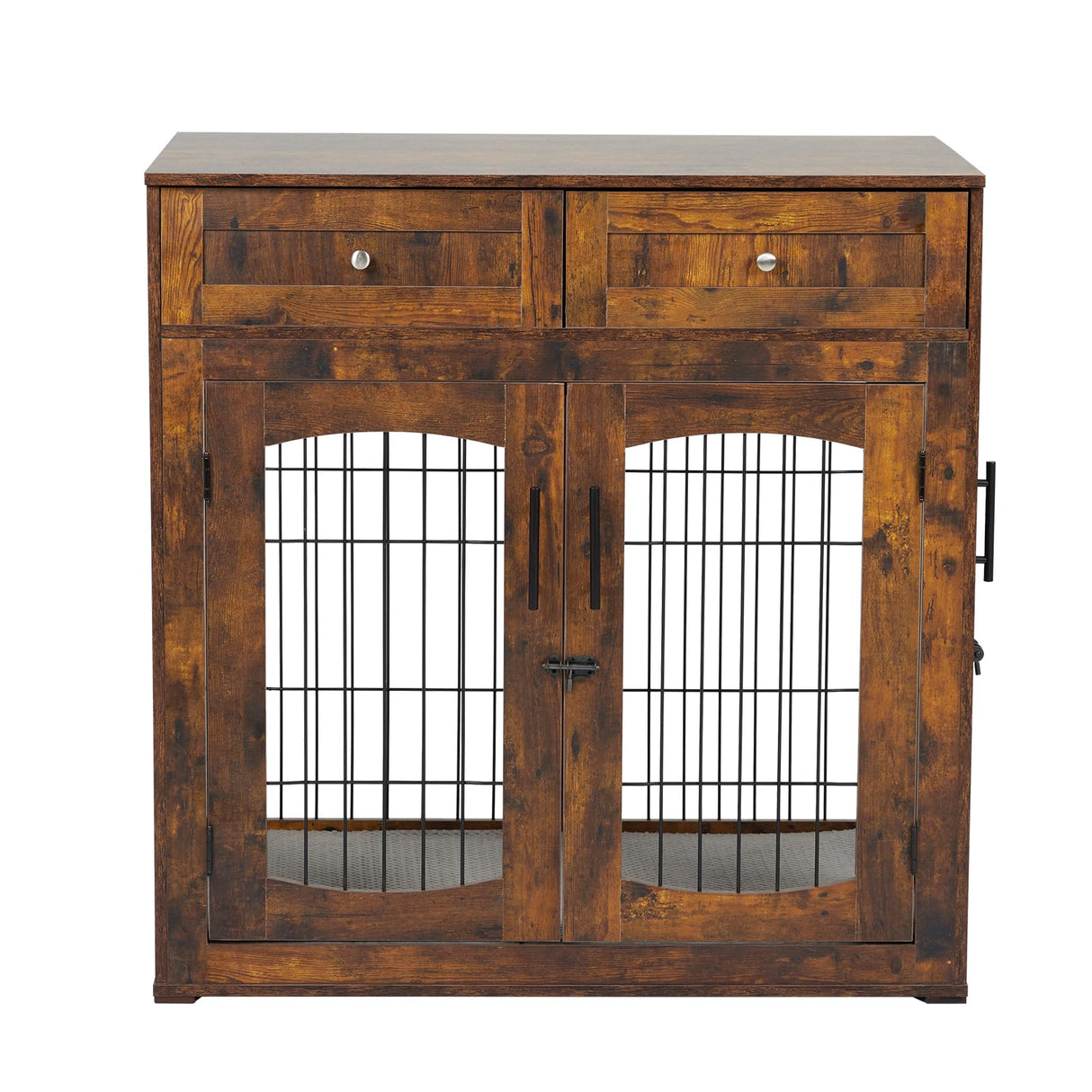 GAOMON Dog Crate Furniture with Cushion,Wooden Dog Kennels Indoor with 2 Drawers,Dog Furniture Crate End Table with Storage GAOMON