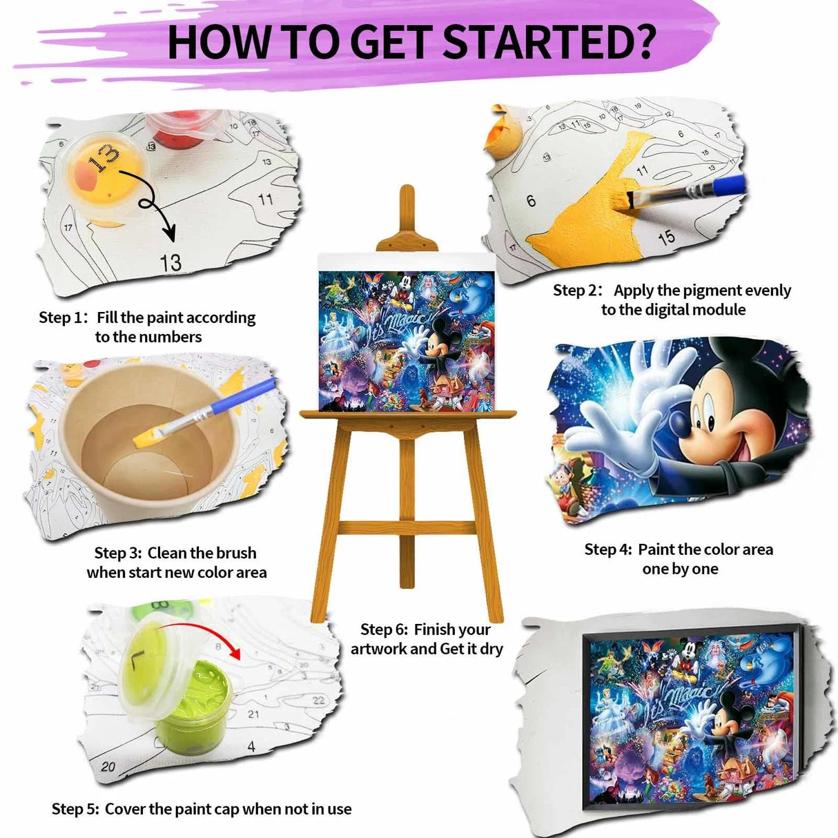 JYLMOOD Paint by Number for Adult Kits, DIY Cartoon Acrylic Oil Painting Kits for Adults Kids Beginners for Home Wall Decor Gifts 16x20 Inch (No Frame) JYLMOOD