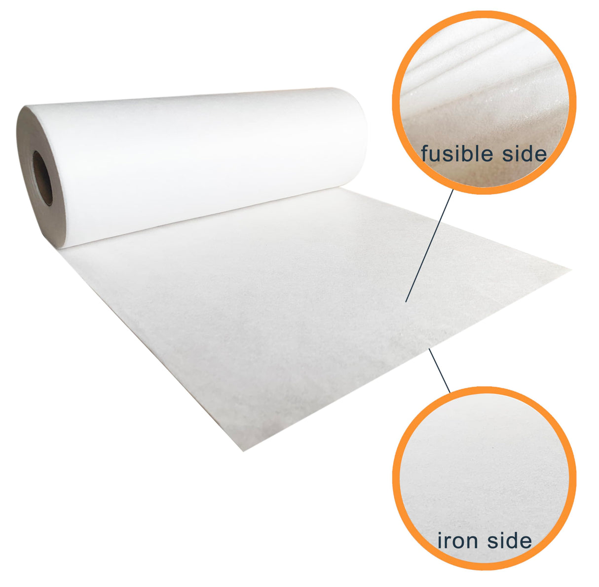 HimaPro Fusible Iron on Embroidery Stabilizer Backing 12 inch x 25 Yard Roll (Cutaway) HimaPro