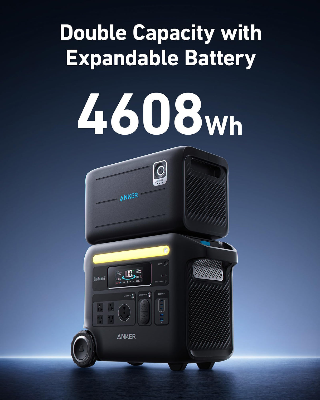 Anker SOLIX F2600 Portable Power Station, 2400W (Peak 3600W) Solar Generator, GaNPrime Battery Generators for Home Use, 2560Wh LiFePO4 Power Station for Outdoor Camping, and RVs (Solar Panel Optional) Anker