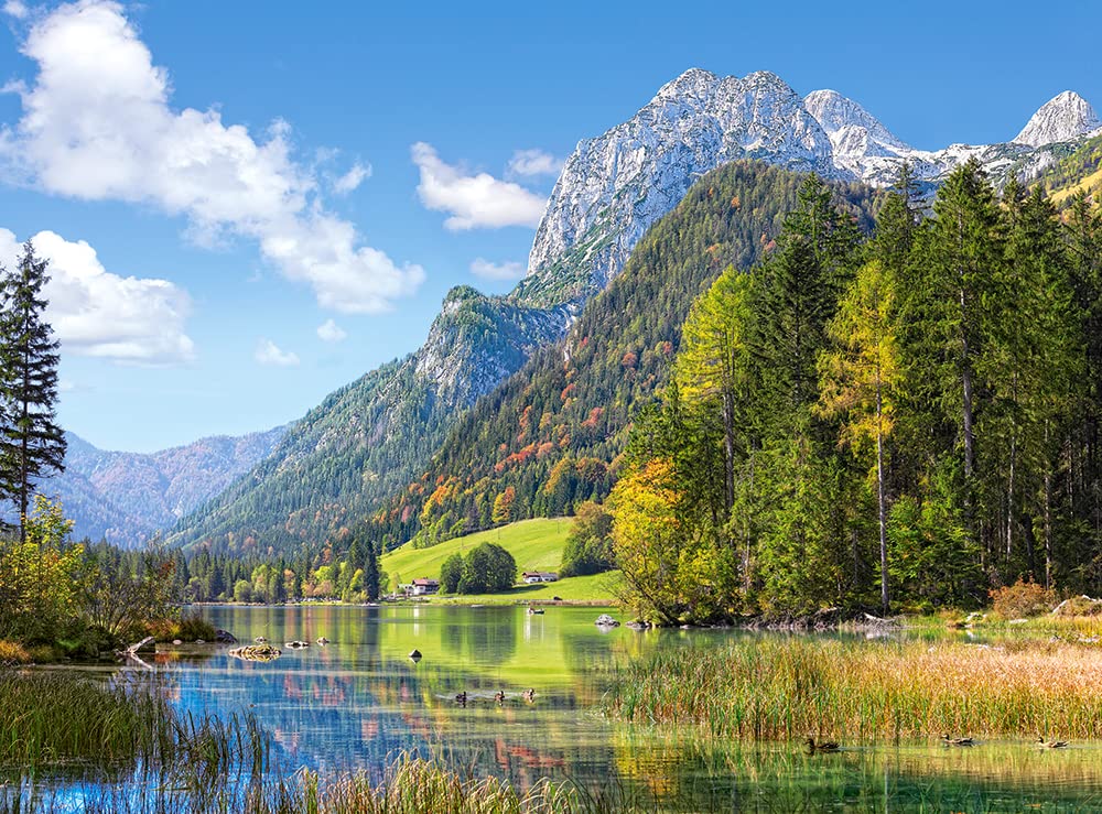CASTORLAND 2000 Piece Jigsaw Puzzle, Mountain Refuge in The Alps, Germany, Idyllic Landscape, Tyrolean Alps, Adult Puzzle, Castorland C-200832-2 Castorland