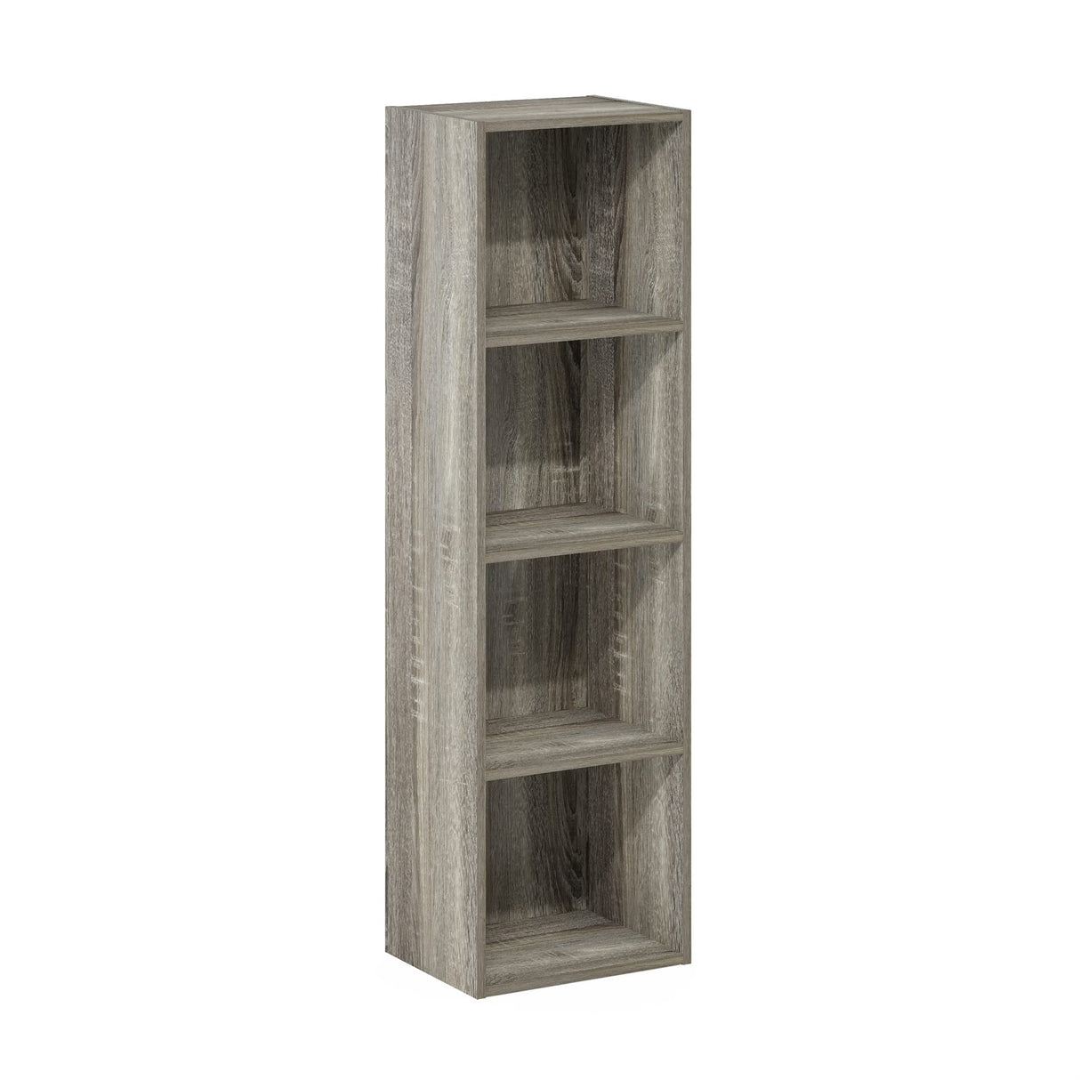 Furinno Luder Bookcase / Book / Storage, 4-Tier Cube, French Oak Furinno