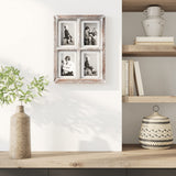 Barnyard Designs 4x6 or 5x7 Collage Picture Frames, 4 Photo Openings w/Mat for Multiple Pictures, Distressed Rustic Wood Farmhouse Frame for Wall, 16x12 (Brown) Barnyard Designs