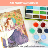 Kuretake GANSAI TAMBI Watercolor Paint Set 24 Colors II - Art nouveau, Professional-quality art supplies for artists adult painting aketching, Non-Toxic, Made in Japan Kuretake