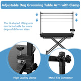 ROOMTEC 47 Inch Dog Grooming Table,Adjustable Height Pet Grooming Table,with Tool Organizer, Anti Slip Tabletop,Easy to Move ROOMTEC