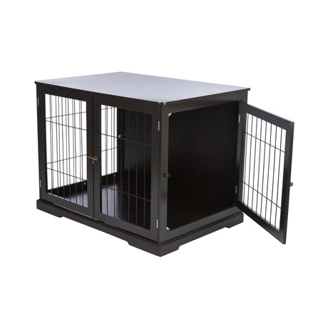 TRIXIE 38.7" Indoor Dog Crate, Wooden Crate Table for Dogs Up to 66 lb, Large Dog Kennel, Perfect in Any Room, Brown TRIXIE
