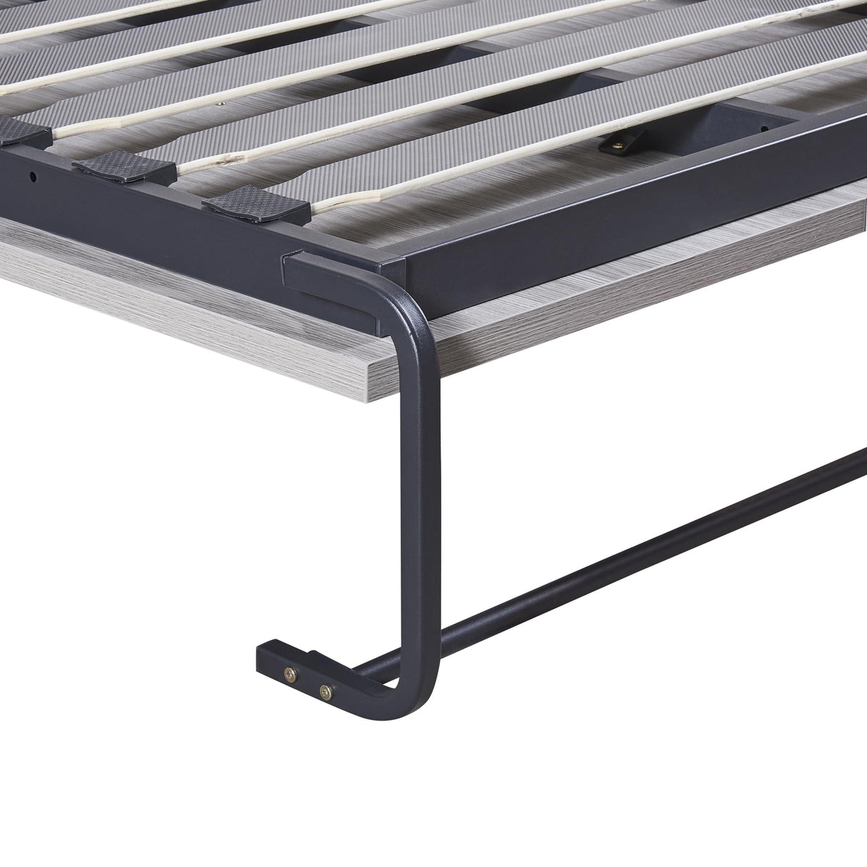 Harper & Bright Designs Twin Size Murphy Bed Cabinet, Murphy Cube Cabinet Bed, Wood Twin Platform Bed Frame with Headboard, can be Folded into a Cabinet - Gray Harper & Bright Designs