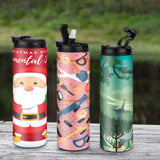 8 Pack 20 oz Sublimation Tumblers Dual Opening Blank Bottles Triple-Insulated Stainless Steel Water Bottle with Straw Lid Blank Tumbler Bulk with Shrink Wrap, Rubber Base, Heat Tape for Heat Transfer AxPower