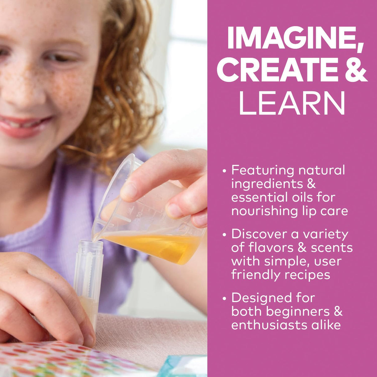 Fun Express Lip Balm Kit - Natural Lip Balm Crafting Set for Girls - Personalized Making Kit, Creative Kids DIY - Natural Balm Set, Fun Crafting Fun Express