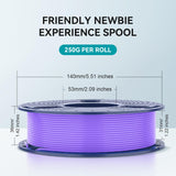 250g PLA Filament 1.75mm Bundle, SUNLU 3D Printer Filament Neatly Wound, Individually Vacuum Packed, 250g Spool, 8 Rolls, White+Red+Orange+Yellow+Green+Blue+Cyan+Purple YOOPAI