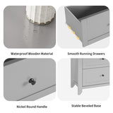 GAOMON 6 Drawers Dresser for Bedroom, 53.9" W Farmhouse Wood Dressers & Chest of Drawers for Clothes, Tall Storage Dressers Organizer with Deep Drawers for Living Room, Closet, Hallway, Grey GAOMON