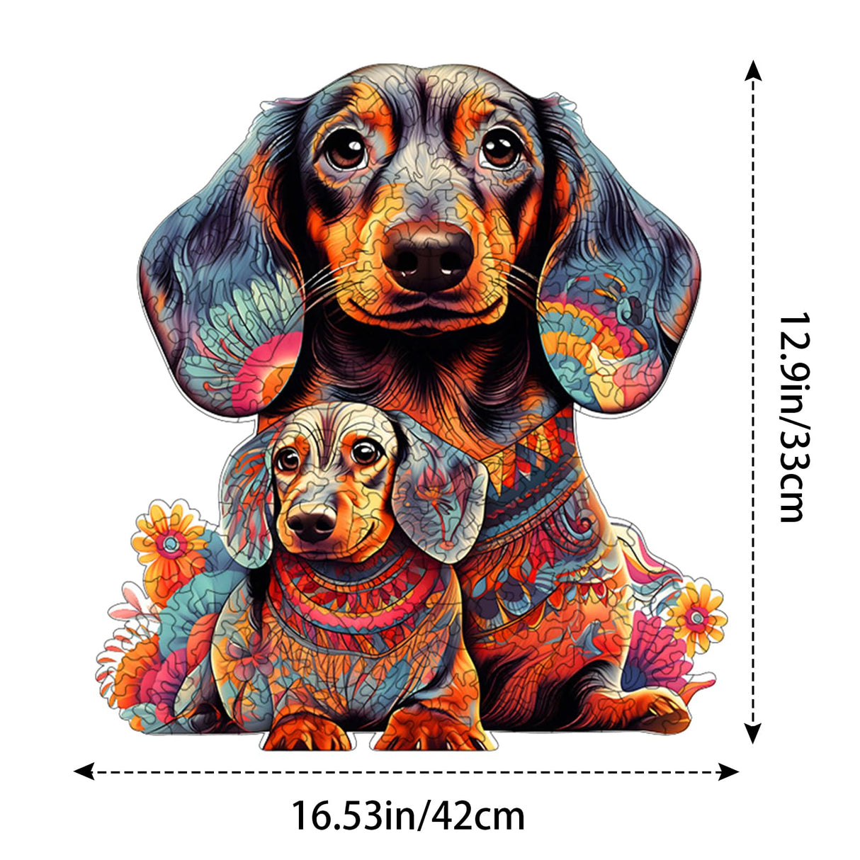 Wooden Puzzle for Adults, 200 Piece Irregular Animal Shaped Wooden Jigsaw Puzzles, Unique Puzzles for Adults, Creative Gift for Adults and Kids WHJSG