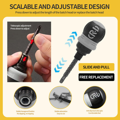 hyhenlil 26-in-1 Ratcheting Multi-Functional Double-Head Screwdriver with Storage Box, Stubby Repair Tool, Multi-Purpose Installation Tool, Removable/Adjustable/Reversible/Switchable/Portable - WoodArtSupply