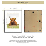 Golden State Art, 16x20 Picture Frame Set of 3, Black Thin Border Photo Frame, Display Pictures 11x14 with Mat or 16x20 Without Mat, Poster Frame for Wall Hanging Horizontal and Vertical Golden State Art