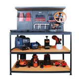 Prostormer Workbench, 47.25 inch Multipurpose Garage Worktable with Peg Board Hook Kit for Home, Garage, and DIY Projects Prostormer