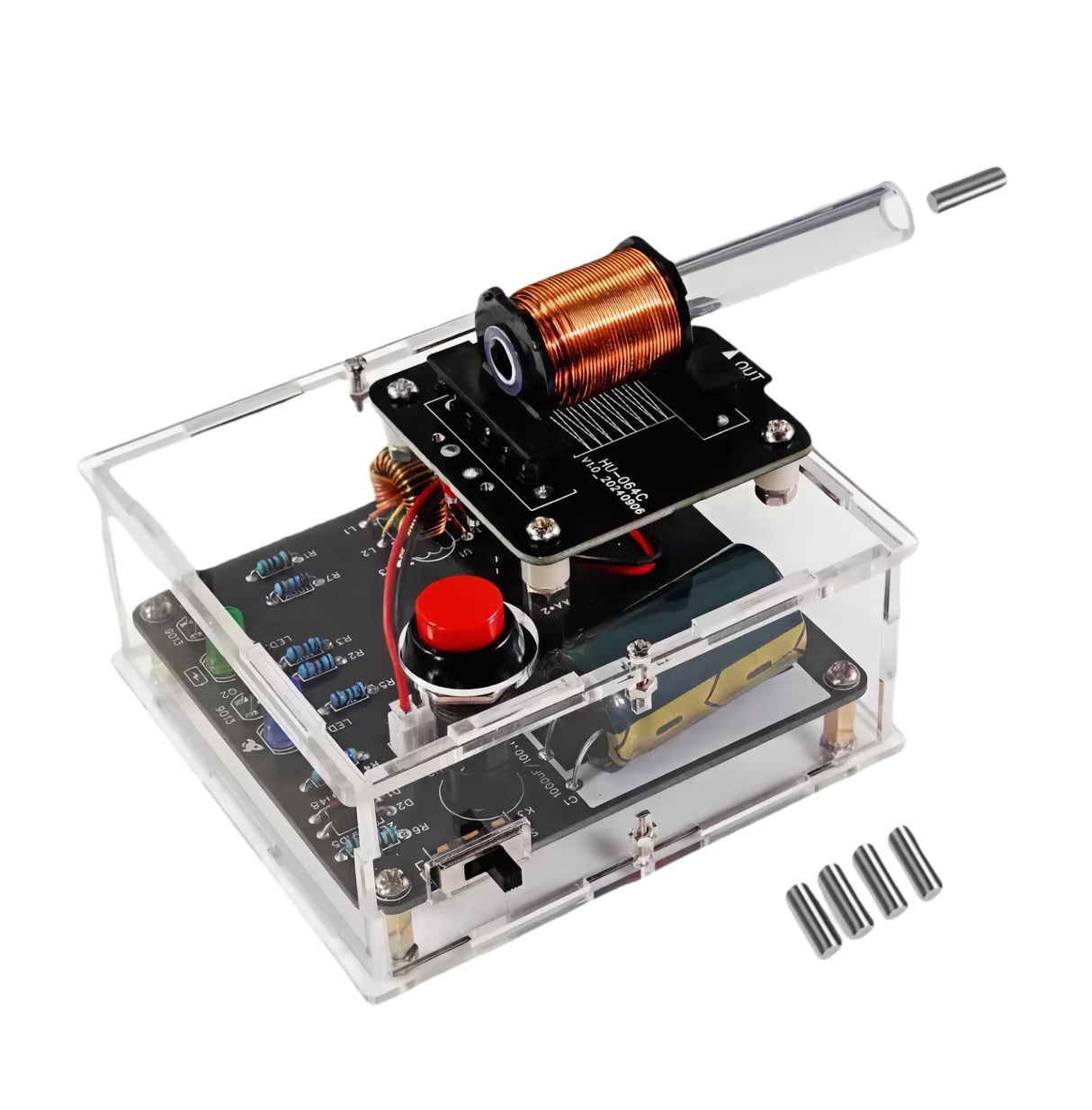 STEM Projects DIY Toys Soldering Practice Kit, Electric Magnetic Transmitter Educational Electronics Kit, Mini DIY Shooting Game Toy Gift for Teens Boys Girls TKXEC