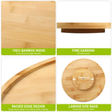 Mumufy 6 Pcs Lazy Susan Turntable Organizer Round Lazy Susan Turntable Tray for Kitchen Counter Pantry Table Organization Cabinet Bathroom(Bamboo,10 Inch) Mumufy