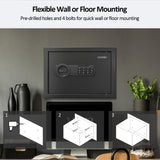 Goldenkey 1.2 Cu.Ft Modern Fireproof Safe – Digital Safe with Fireproof Bag, Keypad & Key, Protects Documents, Cash & Valuables, 9.84"D x 13.78"W x 9.84"H GOLDENKEY