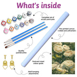 Yunruily Flower Paint by Number Kits for Adults-Flowers Paint by Number for Adults Beginner,White Flower Painting by Numbers on Canvas Gifts Home Wall Decor,16x20 Inch Yunruily