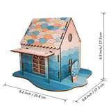 3D Diamond Painting Kit - Rainbow Mermaid Cabin, DIY Full Drill Diamond Art Kit, Premium Craft Set for Home Decor and Gifts Party Ready
