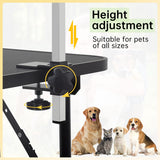 BestPet 32in 36in Dog Grooming Table Foldable Home Pet Bathing Station with Adjustable Height Portable Drying Table with Arm Noose for Medium Small Dogs (32 Inch) BestPet