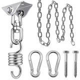 weiatas Hammock Chair Hanging Hardware Kit with Chain and Spring, Heavy Duty Porch Swing Hanger, 360 Swivel Ceiling Hooks for Punching Bag,Gym (Screw) weiatas