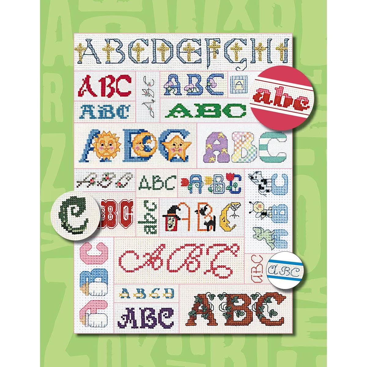 A Big Collection of Alphabets in Cross Stitch LEISURE ARTS