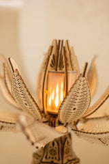 Wood Trick Fiery Bloom Luminous LED 3D Wooden Puzzles for Adults and Kids to Build - Interactive Mechanical Movement - Engineering DIY Project Mechanical 3D Puzzle Model Kits for Adults Wood Trick