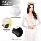 24 Pieces Satin Sash Blank Sashes Pageant Sash Blank Sashes Plain Sashes DIY Plain Sashes Satin Sashes for Wedding Party Decoration Personalized Pageant Your Text Here (Black, White) Waydress