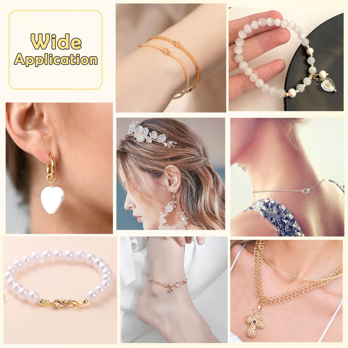 1200 Pcs Crimp Beads Kit for Jewelry Making, Acejoz Crimp Beads, Crimp Covers, Crimp Tubes and Wire Guardians, Lobster Clasps, Jump Rings, Crimping Pliers and Beading Wire for Jewelry Making Acejoz