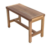 EcoDecors, Eleganto, 30", Teak Shower Bench, Teak Shower Stool, Teak Shower Bench for Inside Shower, Teak Garden Bench, Teak Hallway Bench, Wood Patio Bench EcoDecors