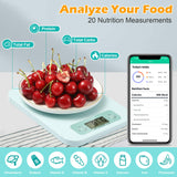 Smart Food Scales for Kitchen - Digital Food Scale with Nutritional Calculator Analysis App, Food Weight Scale Grams and Ounces, Food Scale for Weight Loss, Calories Counting, Meal Prep 0.1oz URAMAZ