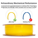 eSUN PLA Filament 1.75mm, High Toughness 3D Printer Filament Upgraded PLA Filament, Dimensional Accuracy +/- 0.03mm, 1KG Cardboard Spool (2.2 LBS) 3D Printing Filament for 3D Printers, Yellow eSUN