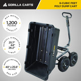Gorilla Carts Heavy Duty Yard Dump Cart, Lawn and Garden Wagon, 1,200 Lb Capacity Gorilla Carts