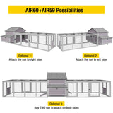 Aivituvin Chicken Coop Run Extension Rabbit Enclosure Outdoor Duck Playpen 20.73 ft² Aivituvin