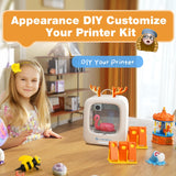 AOSEED 3D Printer, High Precision Beginner 3D Printer, Huge Tool Library and Customizer, Plug-and-Play 3D Printer with 8 PLA Filament Set, Wi-Fi & App Control, Create STEM, X-Maker Joy AOSEED